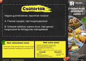 Csütörtöki menü