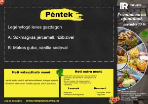 Pénteki menü