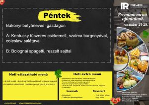Pénteki menü