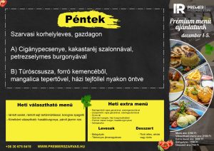 Pénteki menü