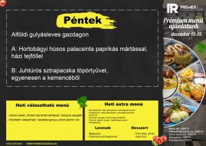 Pénteki menü
