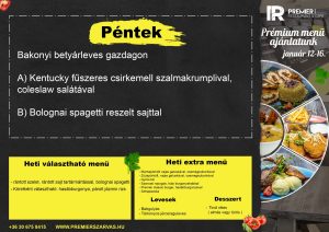 Pénteki menü
