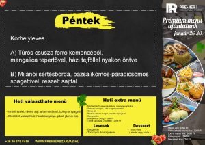 Pénteki menü