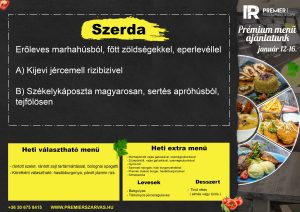 Szerdai menü