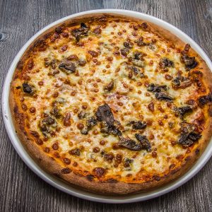 Pizza prosciutto e Funghi pizza