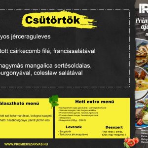 Csütörtöki menü