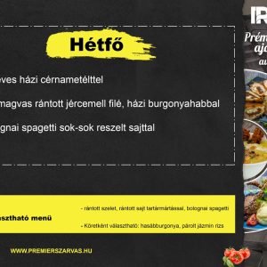 Hétfői menü