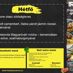 Hétfői menü