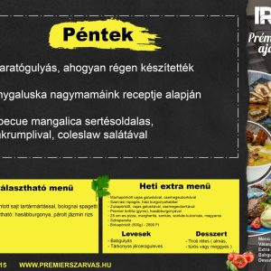 Pénteki menü