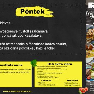 Pénteki menü