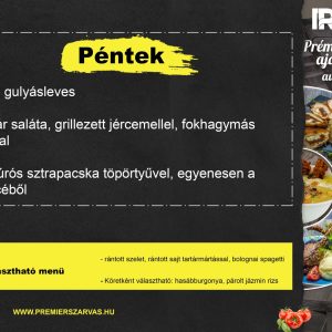Pénteki menü