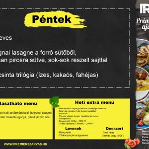 Pénteki menü