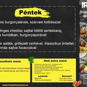 Pénteki menü