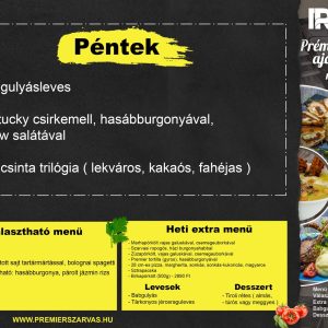 Pénteki menü