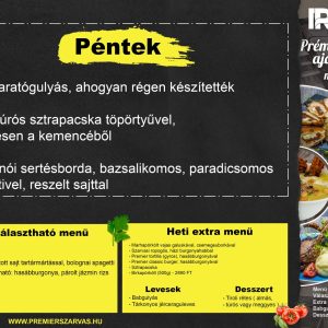 Pénteki menü