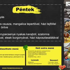Pénteki menü