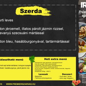 Szerdai menü