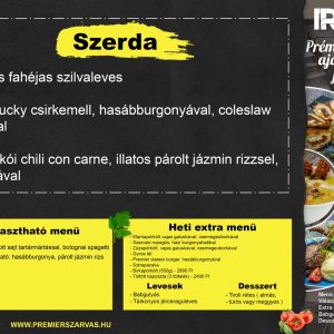 Szerdai menü