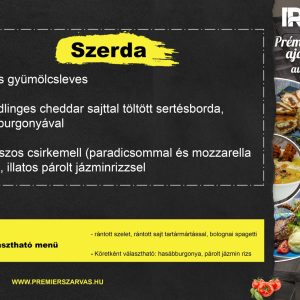 Szerdai menü