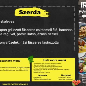 Szerdai menü