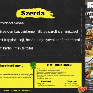 Szerdai menü