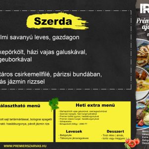 Szerdai menü